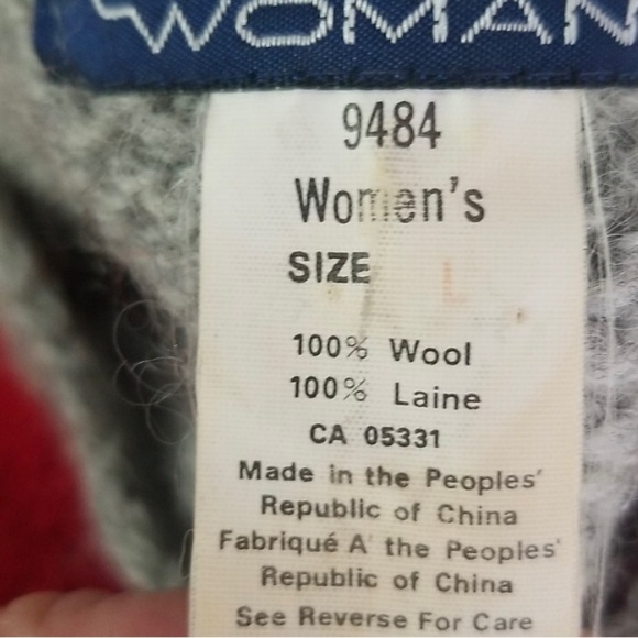 Vintage Woolrich knit pullover sweater Panda Bear bamboo detail 100% pure wool - Picture 9 of 10